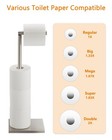 Toilet Paper Holder Stand  Free Standing Toilet Paper Roll Holder With Reserv   