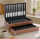 Premium Flatware Chest For 12  Sets   Anti Tarnish Silverware Storage For Ful   