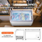 50  Commercial Ice Cream Display Case Gelato Freezer Glass Cabinet 12 8 Cu ft