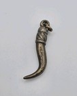 Vintage Mini Sterling Silver Italian Horn Cornicello Pendant Signed Stc Jmf 1 