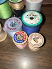Lot Of 14 Sewing Thread  Some Spools Fairly Full  A Few Not So Much -pictures