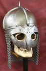 Medieval Knight Viking Helmet Battle Warrior Helmet With Chain Mail Replica