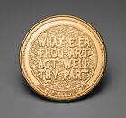 What Ere Thou Art Act Well Thy Part David O Mckay Lds Magic Square Mormon Coin