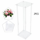 2pcs Clear Acrylic Flower Stand For Tabletop Wedding   Event Decor