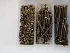 Vintage Solid Brass Screws Nuts Washers Assortment Unused Hardware Lot 9 Lbs