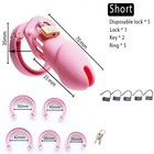 Male Soft Silicone Chastity Cage 5 Sizes Ring Penis Device Locking Restraint Sm