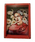 Rare Limited Mexican Folk Art Frida Kahlo Inspired Gitter Nicho 3d Diorama Box 