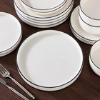 Vancasso 12 Pcs Dinnerware Sets  Plates And Bowls Set For 4  Ceramic Dinner Set