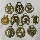 Brass Horse Medallion Lot Of 33 Antique To Vintage Horseshoe Job Lot As Is Tlc