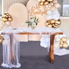 Pearl Table Runner 60 X 120 Inch Wedding Table Decor White Tulle Fabric Lace 