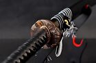 Clay Tempered Folded T10 Katana Sharp Japanese Samurai Sword Handmade Real Hamon