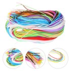 200pcs Braided Cord Colorful Cord Plastic Lace Lanyard Colorful String