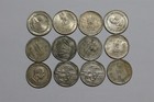 India 1 Rupee - 12 Coins Collection B49  1437
