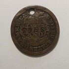 Love Token 1853 Us Large Cent Tool Tag 