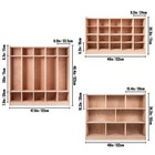 Classroom Storage Cabinet Preschool Wooden Cubby 20 Grids Organizer W  Casters