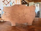 Rustic Medium Brown Wood Pig Shaped Cutting Board  Animal Shape