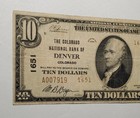 1929  10 National Currency Colorado Nb Of Denver  Co Colorado Type 2 Bank Note