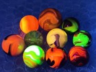 Vintage Shooter Marbles Lot-  70 -  94 - Uv Glowing Jabo Swirls- L353