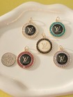 Lot Of 5 Lv Zipper Pull Button Charms