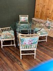 Mcguire Rattan Chairs And Rattan Table 