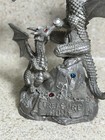 Vintage Fine Pewter Dragon   treasure Hunt  Gallo 1994 Figure Signed Ridolfi