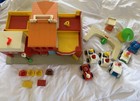 Vintage Fisher-price Little People Village Playset 1973 W Figures  Accessories