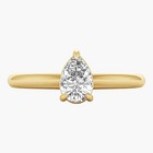0 60 Ct Pear Cut E Vs1 Lab Created Diamond Engagement 14kt Yellow Gold Ring