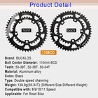 110 Bcd Double Chainring 50-34t 52-36t 53-39t Road Bike Round Chain Ring 9-11s