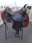 15   Qh Big Horn  101 Black Leather   Cordura Western Barrel  trail Saddle
