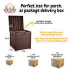 Ehhly 51 Gallon Resin Package Delivery Box For Outside  Brown