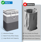 2-pack Large Laundry Bag  Waterproof collapsible Tall Clothes Hamper With Extend
