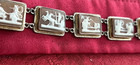 Vtg Cameo Silver Bracelet Depicting 7 Days Of The Week  