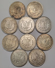 Lot Of 5 1878-1893 Morgan Silver Dollars -cc Mixed Dates