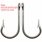 10pcs 7732 Stainless Steel Fishing Hook Sea Demon Tuna Fish Hook Forged 4 0-12 0