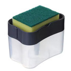 Kitchen Liquid Soap Pump Abs Dispenser Sponge Holder Press Countertop Rack
