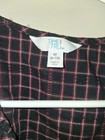 Time And Tru Girls Plaid Peplum Pullover Blouse Top M  8-10  Black Red