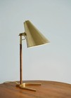 1950 smid Century  Table Lamp Tynell For Taito Modern Leather  Vintage Desk Lamp