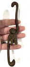 Vtg Set Of 4 Heavy Duty Interlinking Cast Iron Hanging Monkeys
