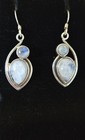 Rainbow Moonstone - 925 Sterling Silver Earrings - Made In India