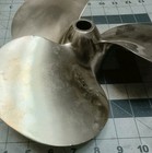 Vintage Bronze 3-blade Boat Propeller     9  Pin Drive Omc  johnson   Evinrude
