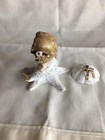 Rare Mcm Lefton Mermaid Starfish Umbrella Figurine Nautical Porcelain Mythical