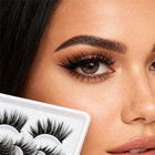       20 Pairs False Eyelashes hard Stem Natural  fluffy Wispy Voluminous Dramatic      