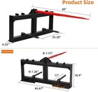 49  Hay Spear Bale Spears Skid Steer Loader Quick Tach Tractor Attachment 3000lb