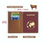 Genuine Crocodile Leather Passport Holder Brown Passport Cover Case Handmade