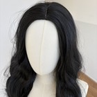 Cosplay Party Wig Layered Off Black Heat Resistant Hair Long Wavy Natural