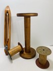 Vintage Weaving Spools Lot Of 4  Weaving Shuttle Boat  Large 11    Vtg Spool 