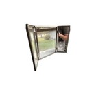 Vintage Tri Fold Vanity Mirror Silver Tone Metal Frame