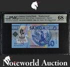 Samoa Comm  10 Tala 2019 P 45  Polymer Replacement Zz Unc Pmg 68 Epq Top Pop