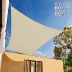 Outdoor Waterproof Sun Shade Sail Rectangle Canopy Patio Shelter Cover Beige