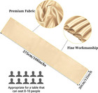 10-pack Champagne 12 X 108 Inches Long Premium Satin Table Runner For Wedding  D